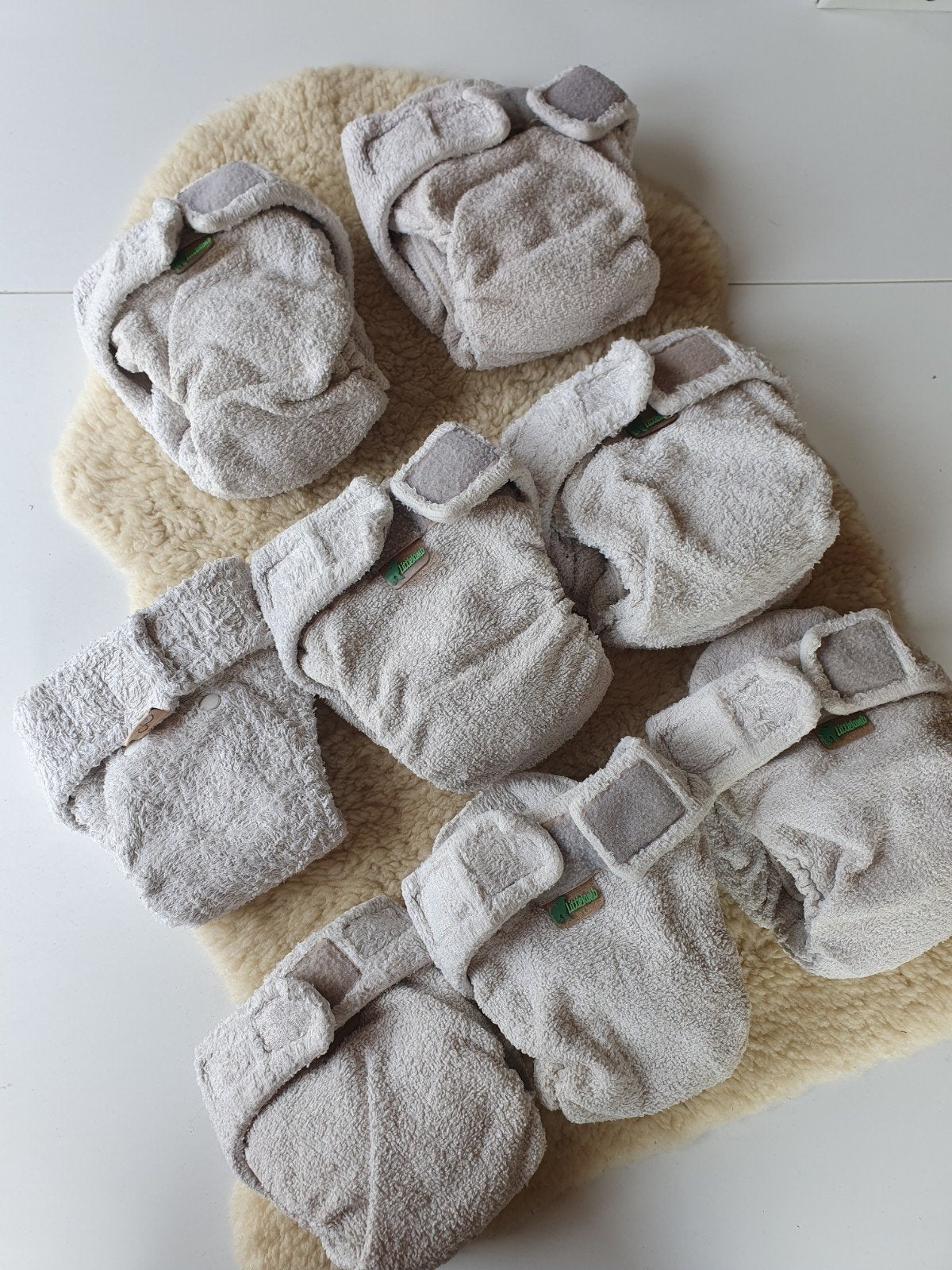 Wasbare luiers 7 x Little Lamb, 1 x tots bots, Ophalen of Verzenden, Gebruikt, Jongetje of Meisje