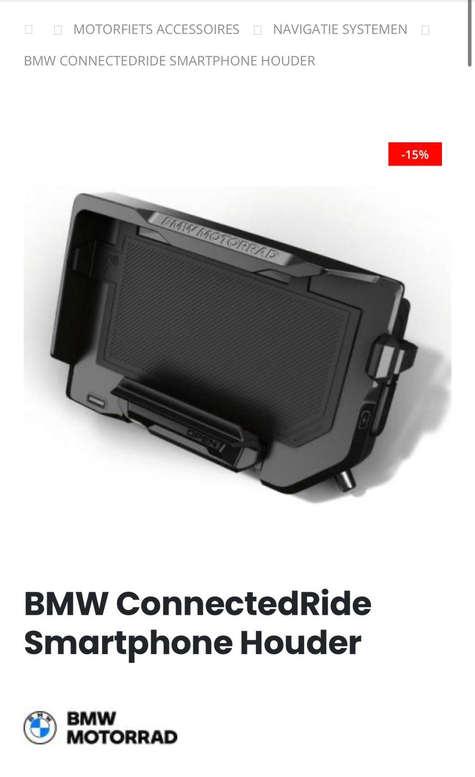 BMW ConnectedRide Smartphone Houder, Ophalen of Verzenden, Zo goed als nieuw