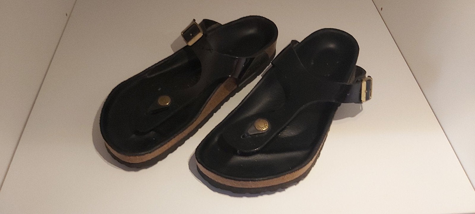 Zwarte lak Birkenstock maat 38 speciale editie, Ophalen of Verzenden, Zo goed als nieuw, Zwart, Sandalen