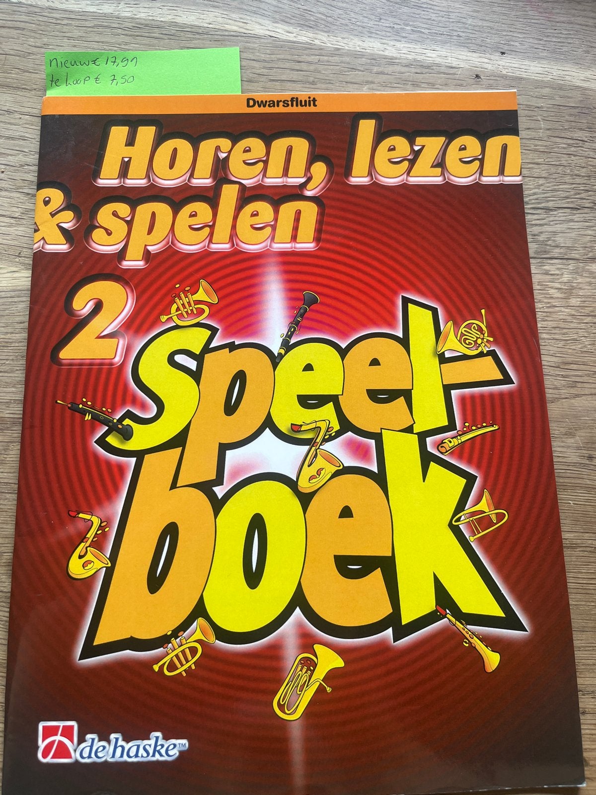 Horen, lezen & spelen 2 - Dwarsfluit (De Haske), Ophalen of Verzenden, Zo goed als nieuw, Instrument