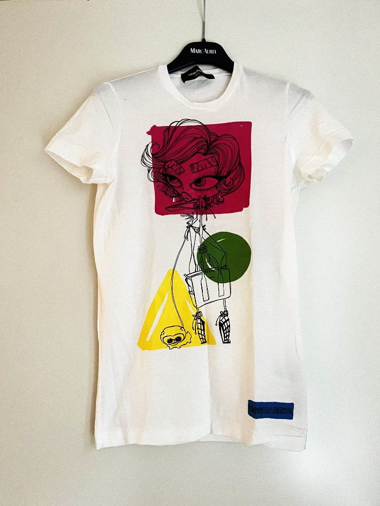 zgan shirtje van Dsquered2 maatje S, Kleding | Dames, Dsquered2, Wit, Ophalen of Verzenden, Zo goed als nieuw