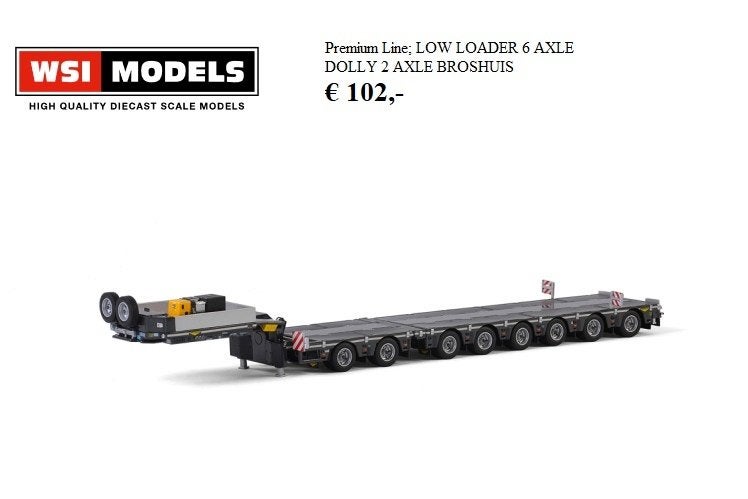 WSI Models lowloader 7 asser, Ophalen of Verzenden, Nieuw, Bus of Vrachtwagen, Wsi