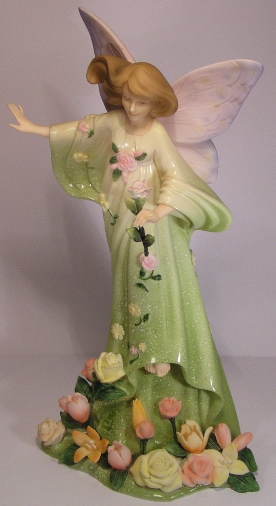 Beeldschone Elfen Beeld met Bloemen Krans (nieuw) elf, Verzenden, Nieuw, Fantasy