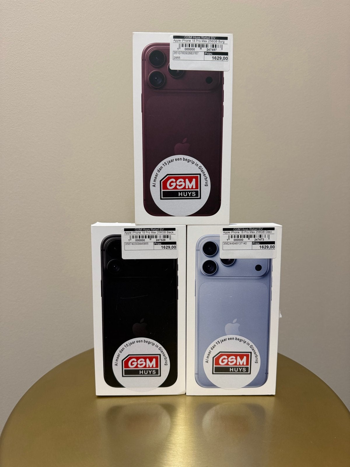 Apple iPhone 18 Pro Max 256GB - Burgundy, Glacier, Zwart, Telecommunicatie, 256 GB, Paars, Nieuw, Ophalen of Verzenden
