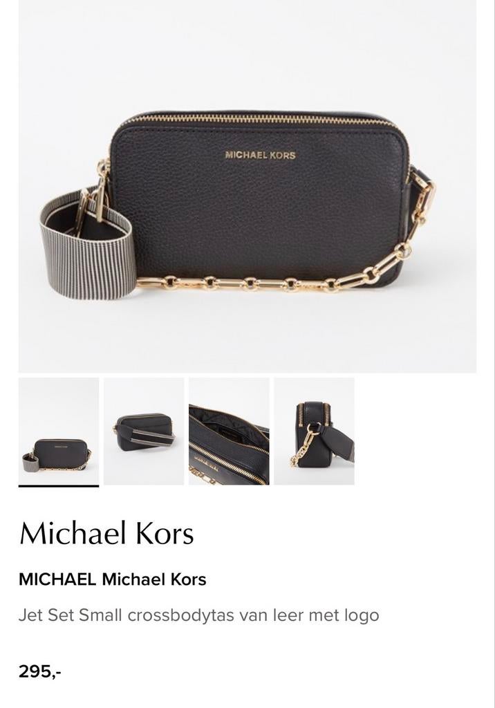 Michael Kors Jet Set Small crossbodytas van leer, Sieraden, Tassen en Uiterlijk, Tassen | Damestassen, Ophalen of Verzenden, Nieuw