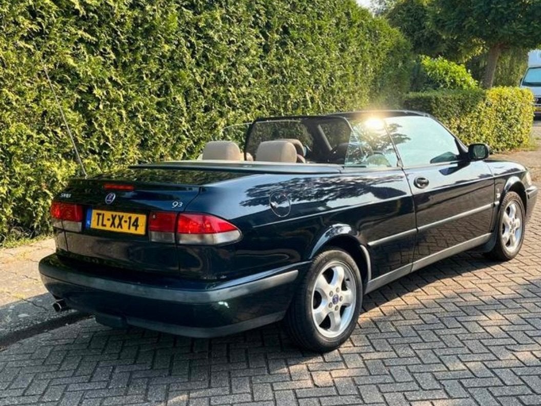 Saab 9-3 2.3 I Cabrio 1998 Blauw, Auto's, Saab, Voorwielaandrijving, 1345 kg, 4 cilinders, Handgeschakeld
