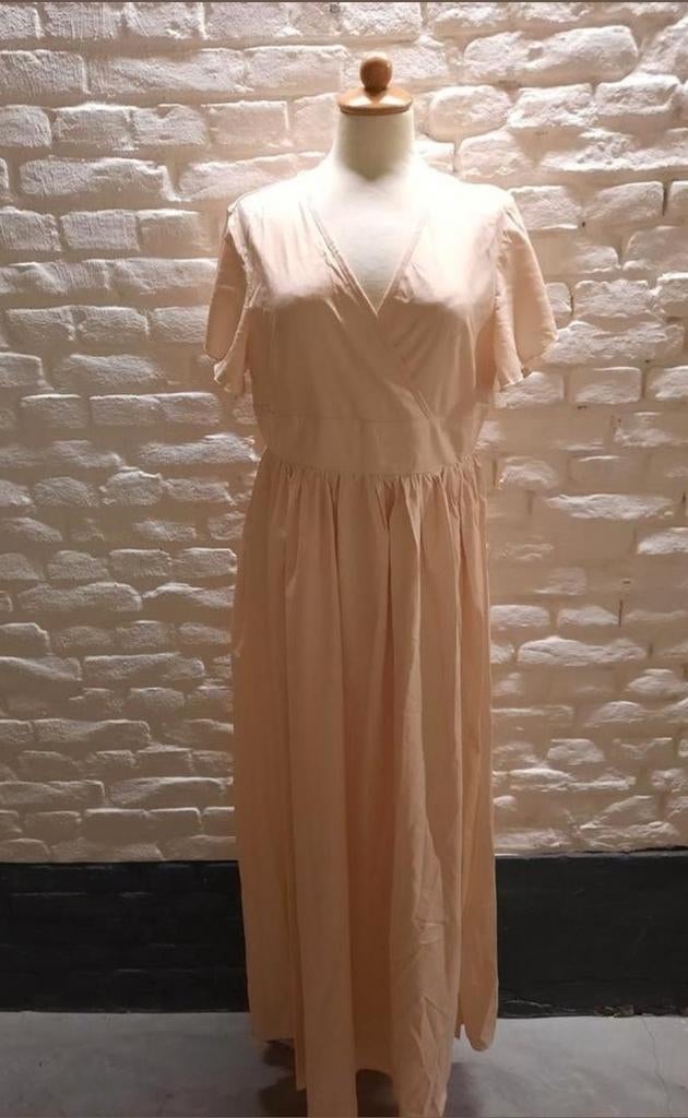 Sheilay Maat L Jurk, Verzenden, Beige, Nieuw, Onder de knie