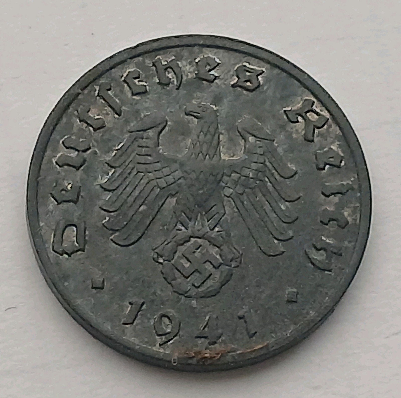 1 Reichspfennig 1941A Nazi Duitsland Oude Munt WO2 Swastika, Ophalen of Verzenden, Duitsland