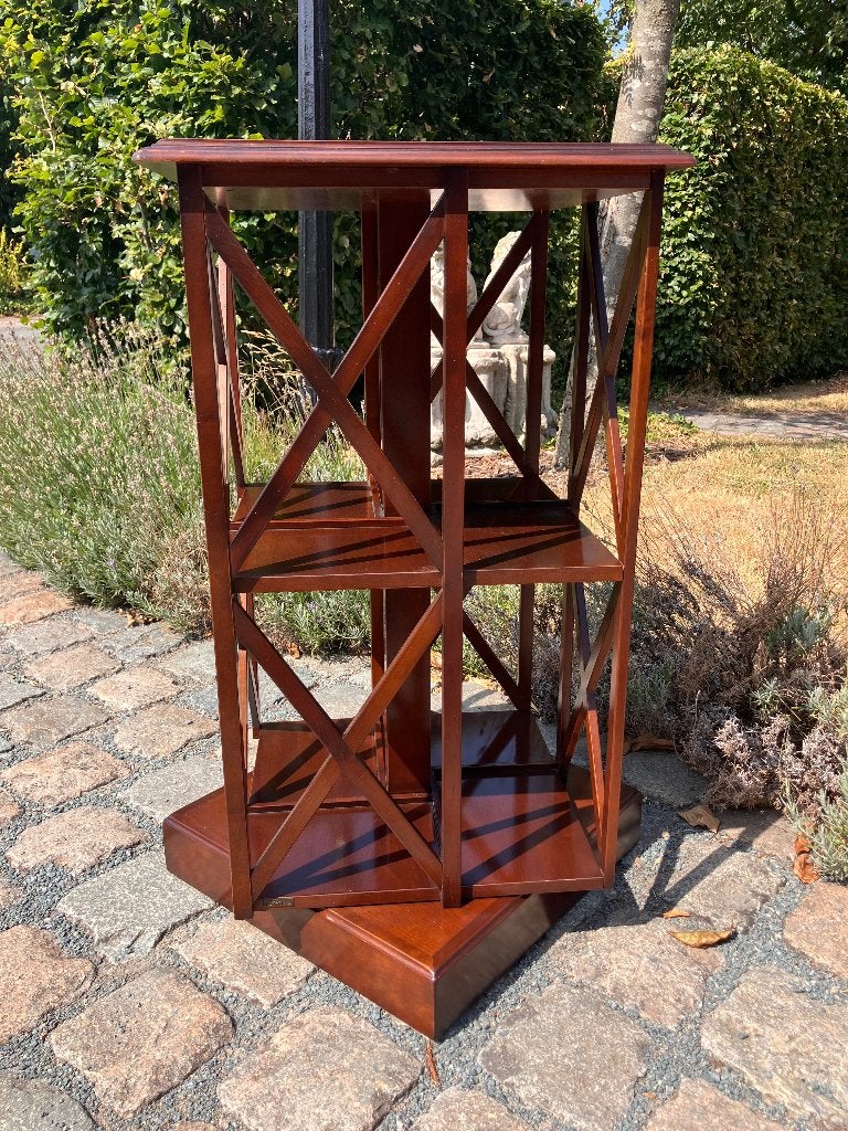 Mahonie revolving bookcase, Ophalen, Met plank(en), 50 tot 100 cm, Zo goed als nieuw