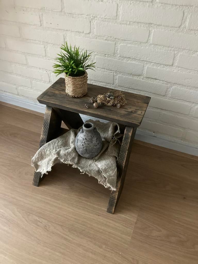 Opstapje - krukje - butler step - nieuw gemaakt- eiken, Ophalen of Verzenden, Nieuw, Hout