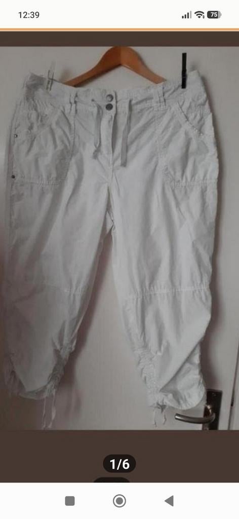 M&S capri broek mt 44, Ophalen of Verzenden, Zo goed als nieuw, Maat 42/44 (L), Driekwart