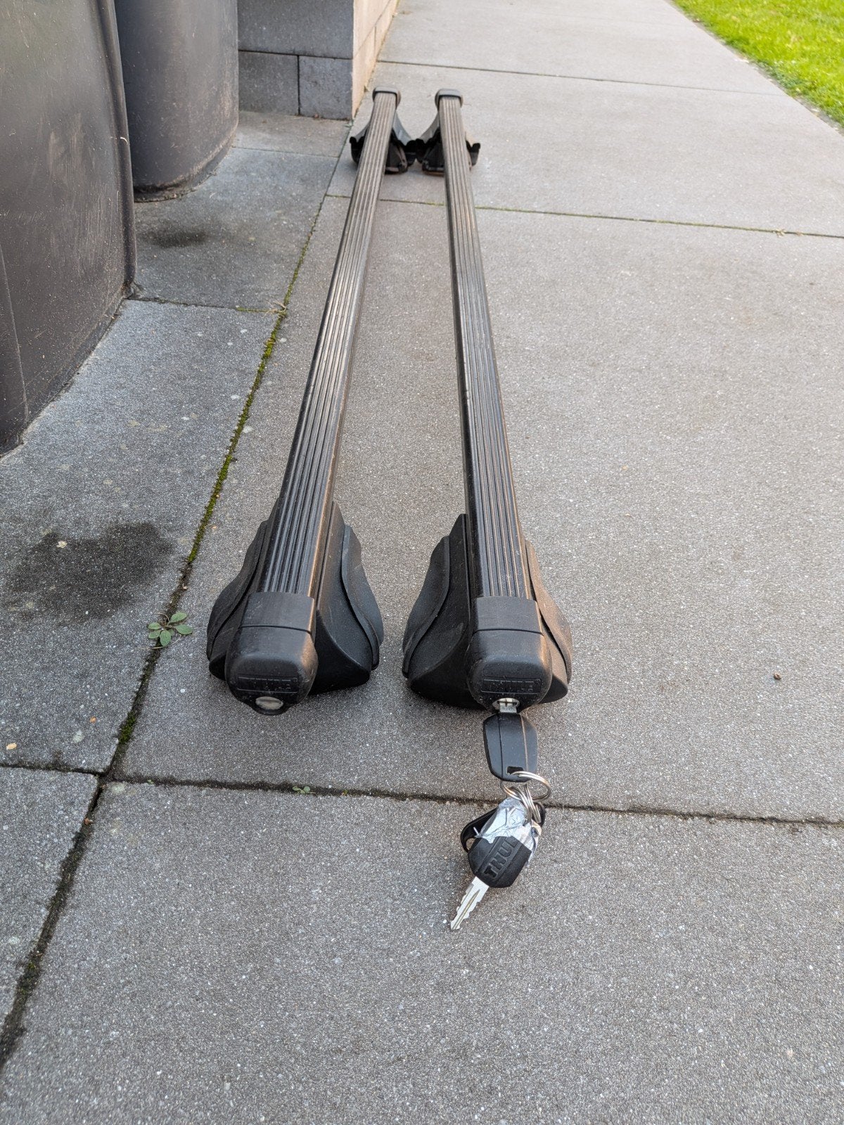 Thule dakdragers voor open rails, Ophalen, Gebruikt