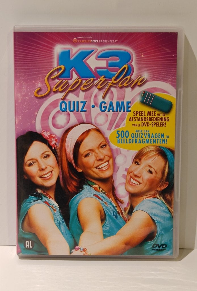 K3 Superfan Quiz Game Interactieve DVD Quiz 500 vragen spel, Alle leeftijden, Ophalen of Verzenden, Zo goed als nieuw