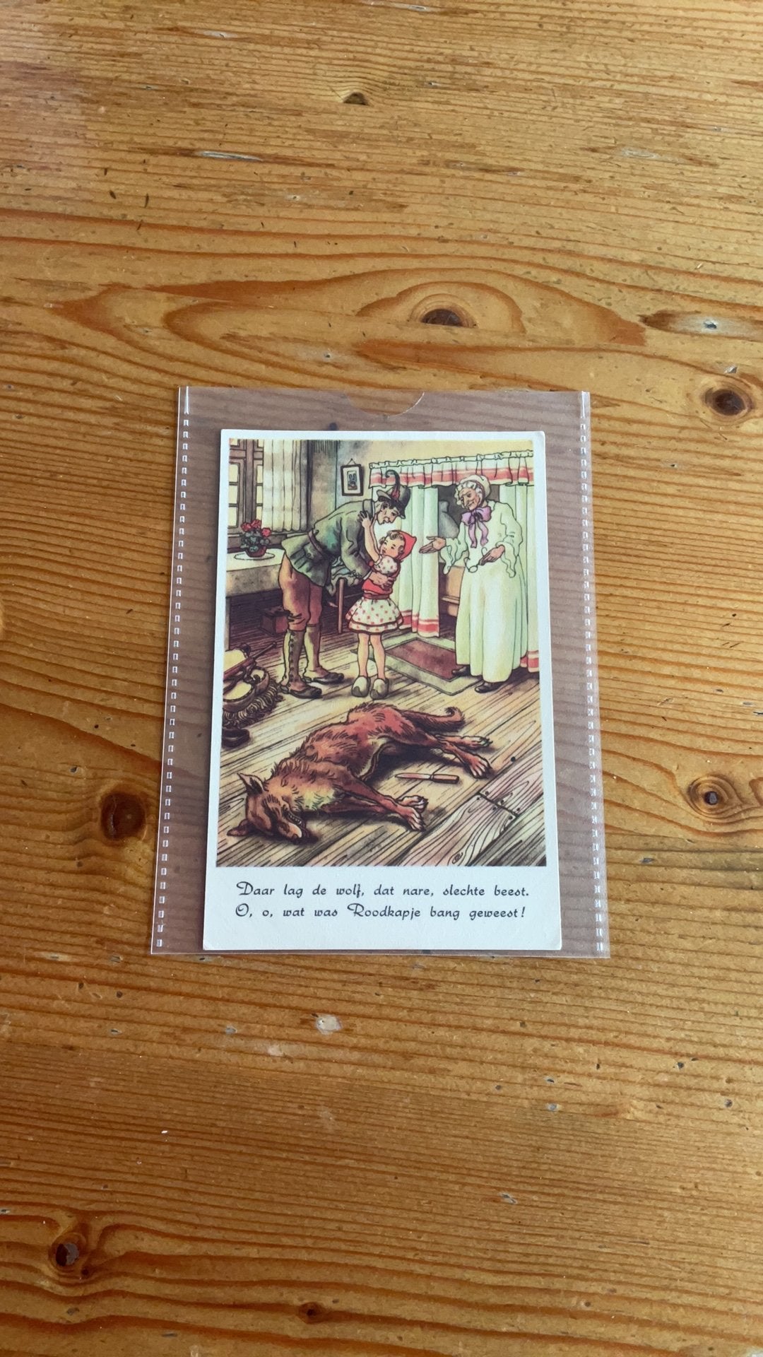 Postkaart - Roodkapje, Ophalen of Verzenden, 1940 tot 1960, Ongelopen, Kinderen