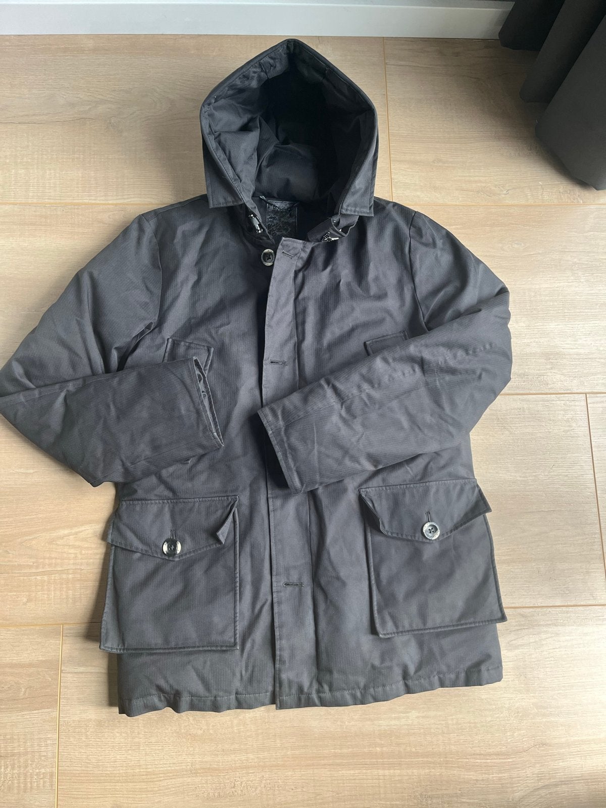 Airforce Jas parka Maat S Heren - Stijlvolle Winterjas, Ophalen of Verzenden, Gedragen, Maat 46 (S) of kleiner, Grijs