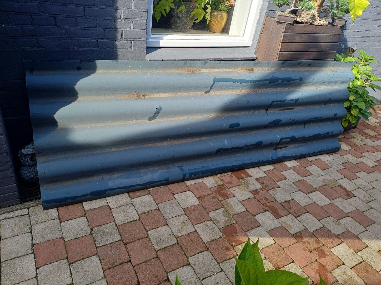 Gratis antraciete golfplaat, Doe-het-zelf en Verbouw, Ophalen, Kunststof, Zwart, 15 m² of meer