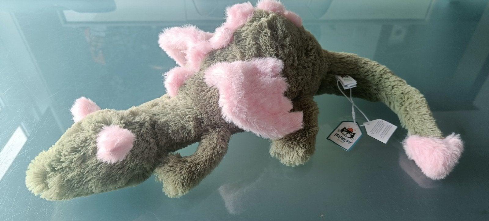 Jellycat Malachy Draak Knuffel, Ophalen of Verzenden, Middelgroot (20 tot 80 cm), Jellycat, Groen