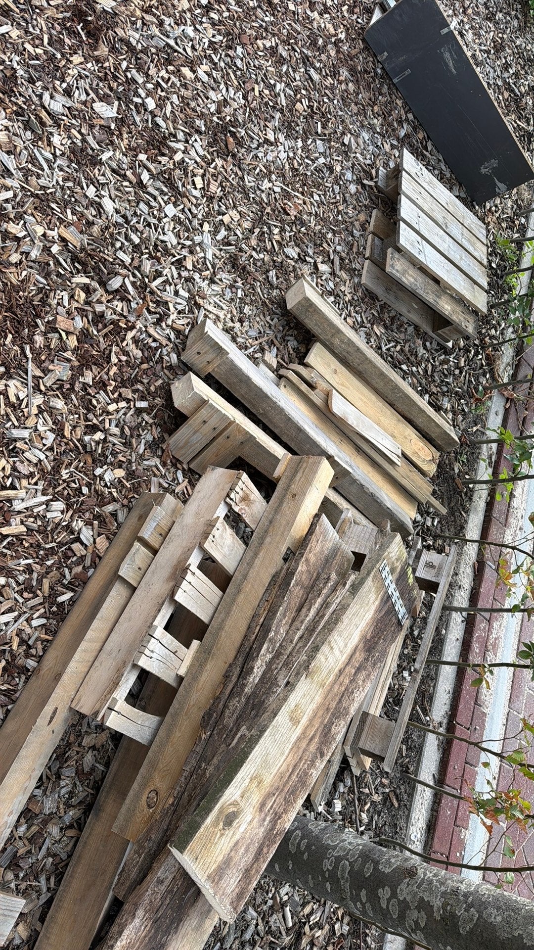 Pallet en steigerhout stukken, Ophalen, Gebruikt, 25 tot 50 mm, Plank