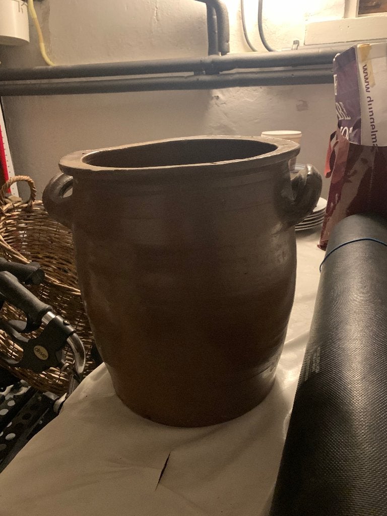 Keulse pot - 37 cm hoog - puntgaaf, Ophalen, Overige materialen, Gebruikt, Bruin