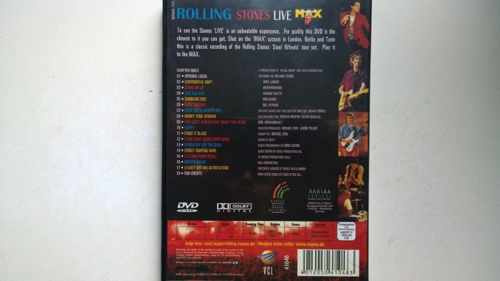 Rolling Stones - Live At The Max (DVD), Alle leeftijden, Ophalen of Verzenden, Zo goed als nieuw, Concert
