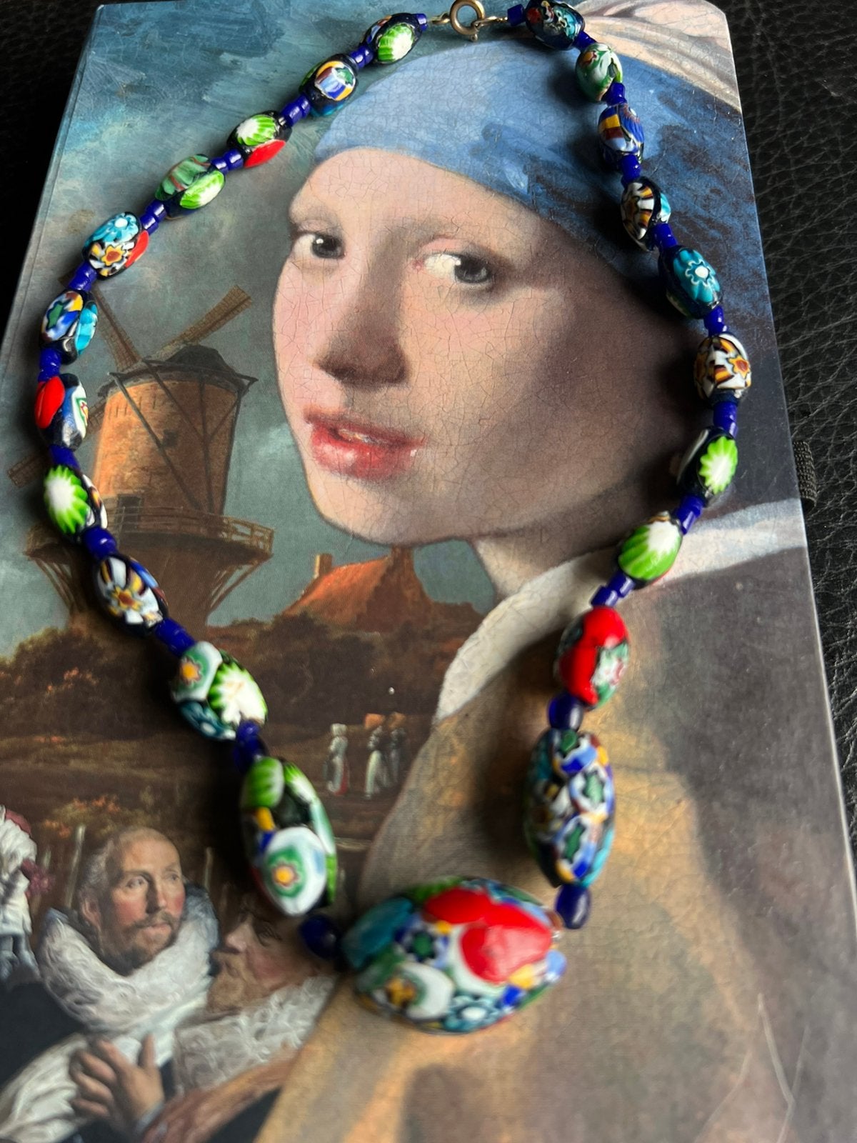 Prachtige Milefiori kralenketting uit Italië, Ophalen of Verzenden, Gebruikt, Kraal