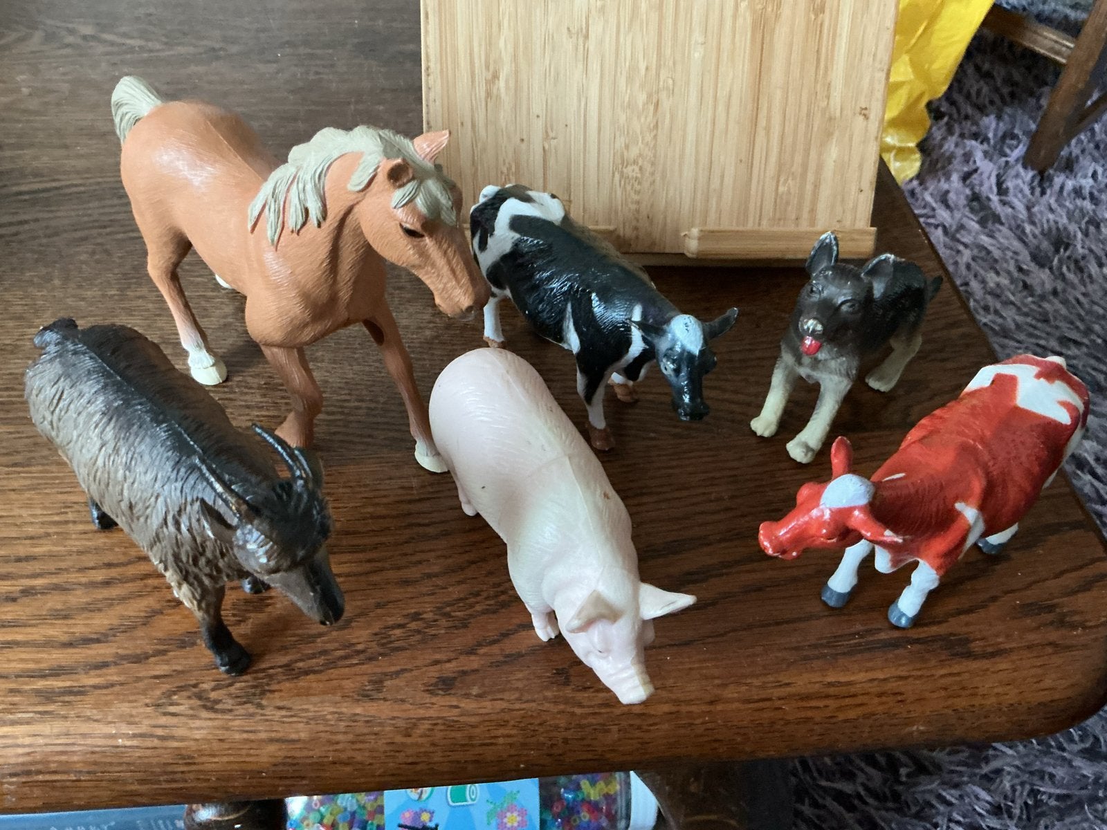 Boerderijdieren speelgoedset - Paard, Koe, Varken, Hond, Gei, Ophalen of Verzenden, Gebruikt, Jongen of Meisje