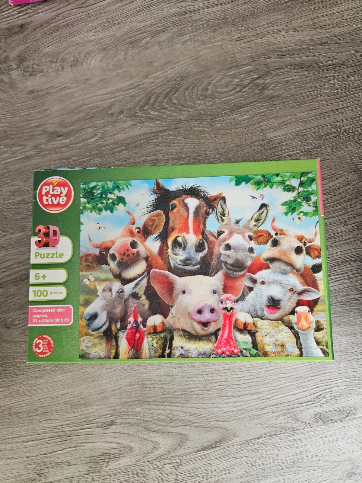 Playtive 3D Boerderijdieren Puzzel - 100 Stukjes, Ophalen of Verzenden, Meer dan 50 stukjes, Zo goed als nieuw, 6 jaar of ouder
