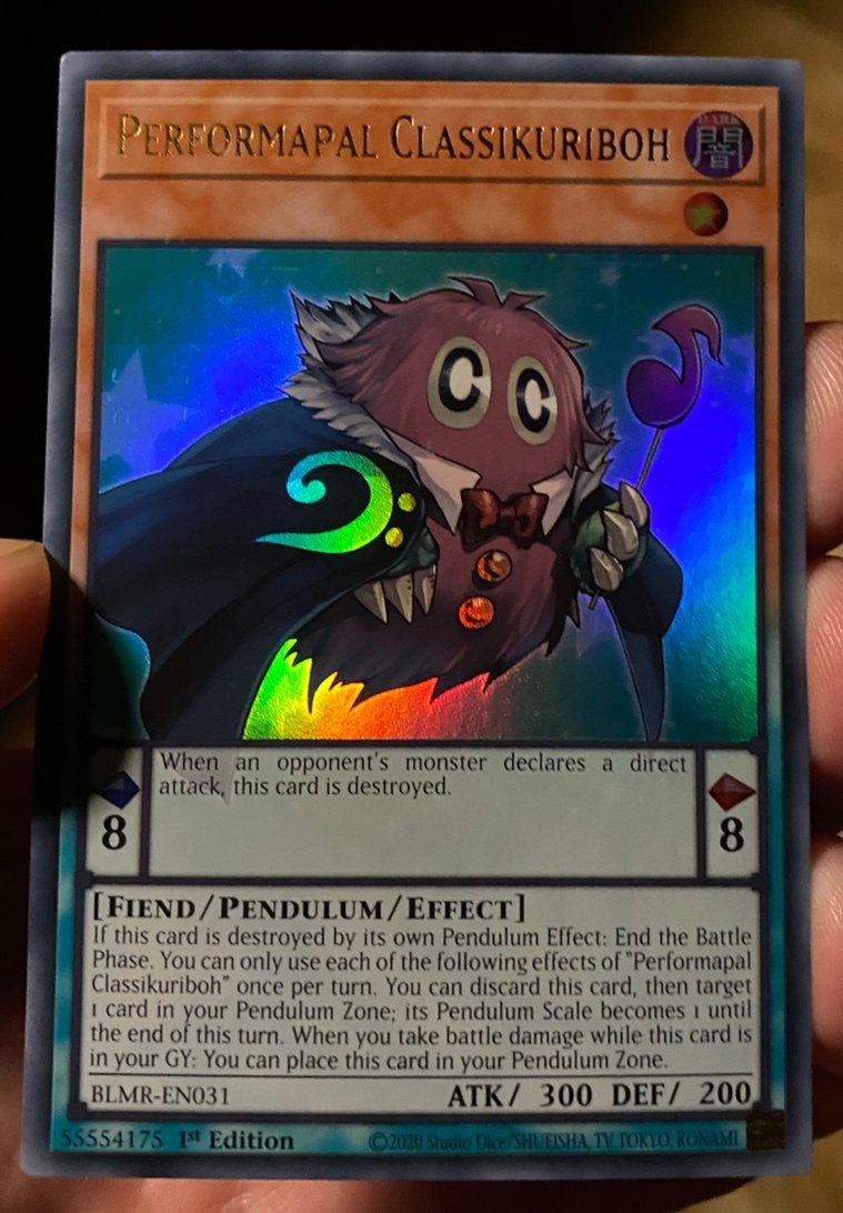 Yu-Gi-Oh! Performapal Classikuriboh BLMR 1st Ed !, Hobby en Vrije tijd, Verzamelkaartspellen | Yu-gi-Oh!, Ophalen of Verzenden