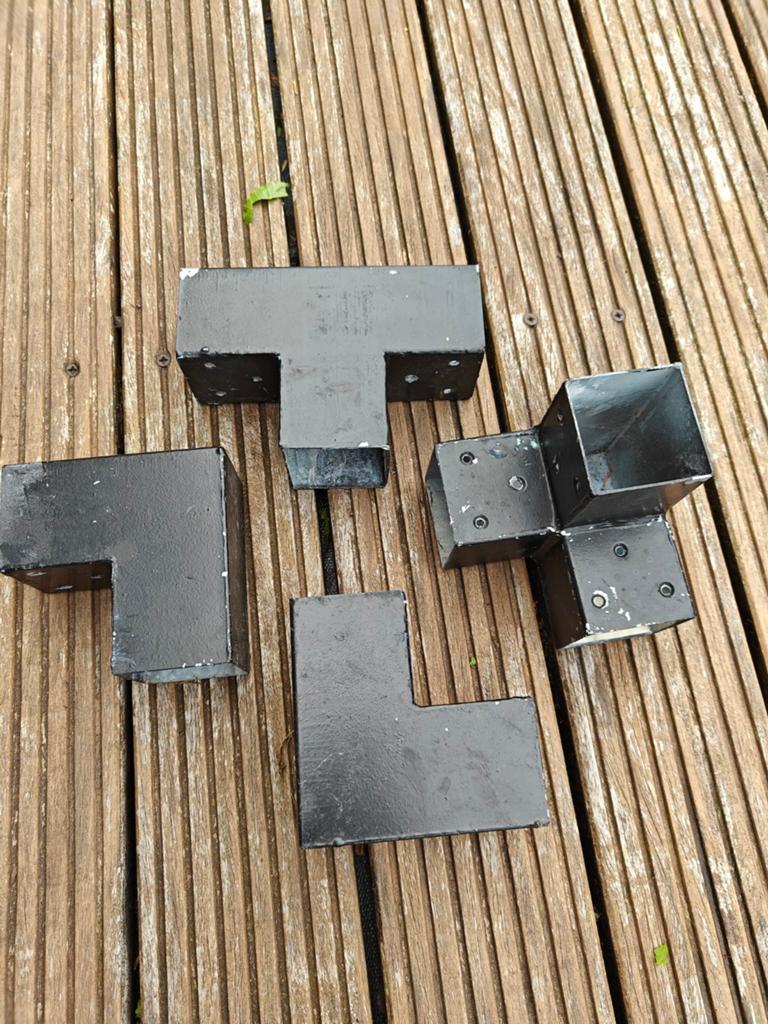 Paalbeslag voor pergola of schutting, Ophalen of Verzenden, Gebruikt, IJzer, Overige typen