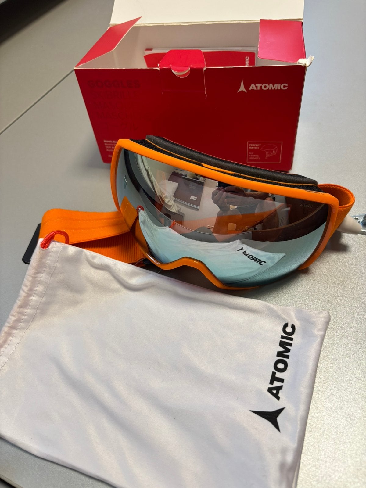 Nieuwe atomic revent L stereo skibril, Sport en Fitness, Skiën en Langlaufen, Overige typen, Nieuw, Ophalen of Verzenden, Atomic