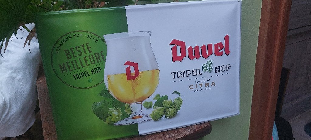 Groot reclamebord Duvel 60 x 40 cm, Ophalen of Verzenden, Nieuw, Reclamebord, Plaat of Schild, Duvel