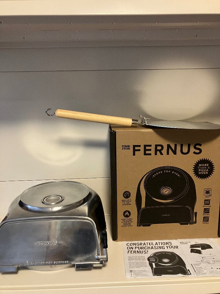 Fernus Stovetop Pizzaoven (Aluminium) – Compleet in doos, Ophalen, Zo goed als nieuw, Fernus