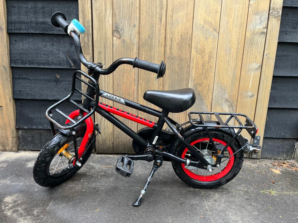Loekie pickup 12 inch kinderfiets, Ophalen, Gebruikt, Minder dan 16 inch