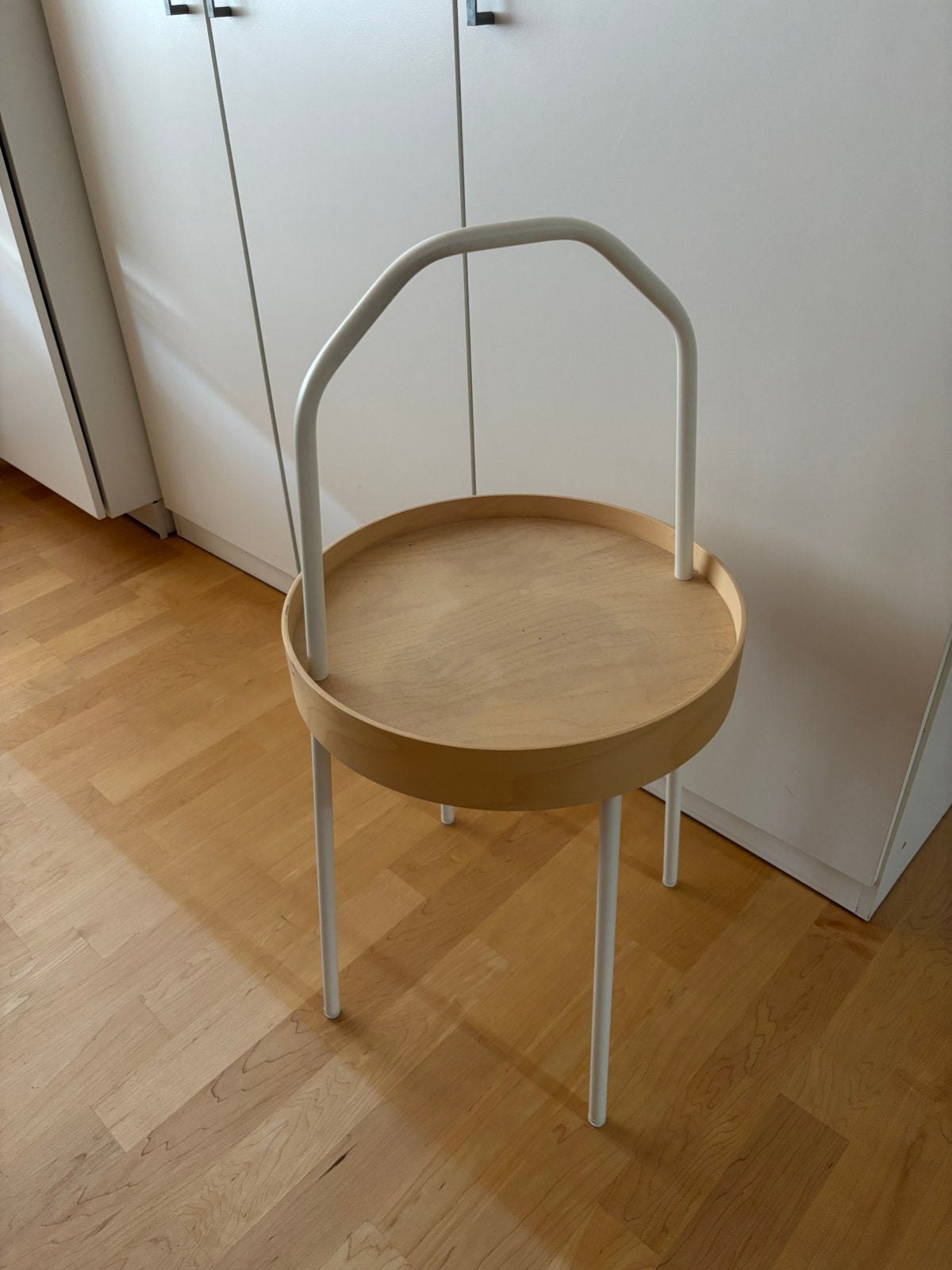 IKEA BURVIK tafeltje wit 38 cm, Ophalen, Gebruikt, Hout