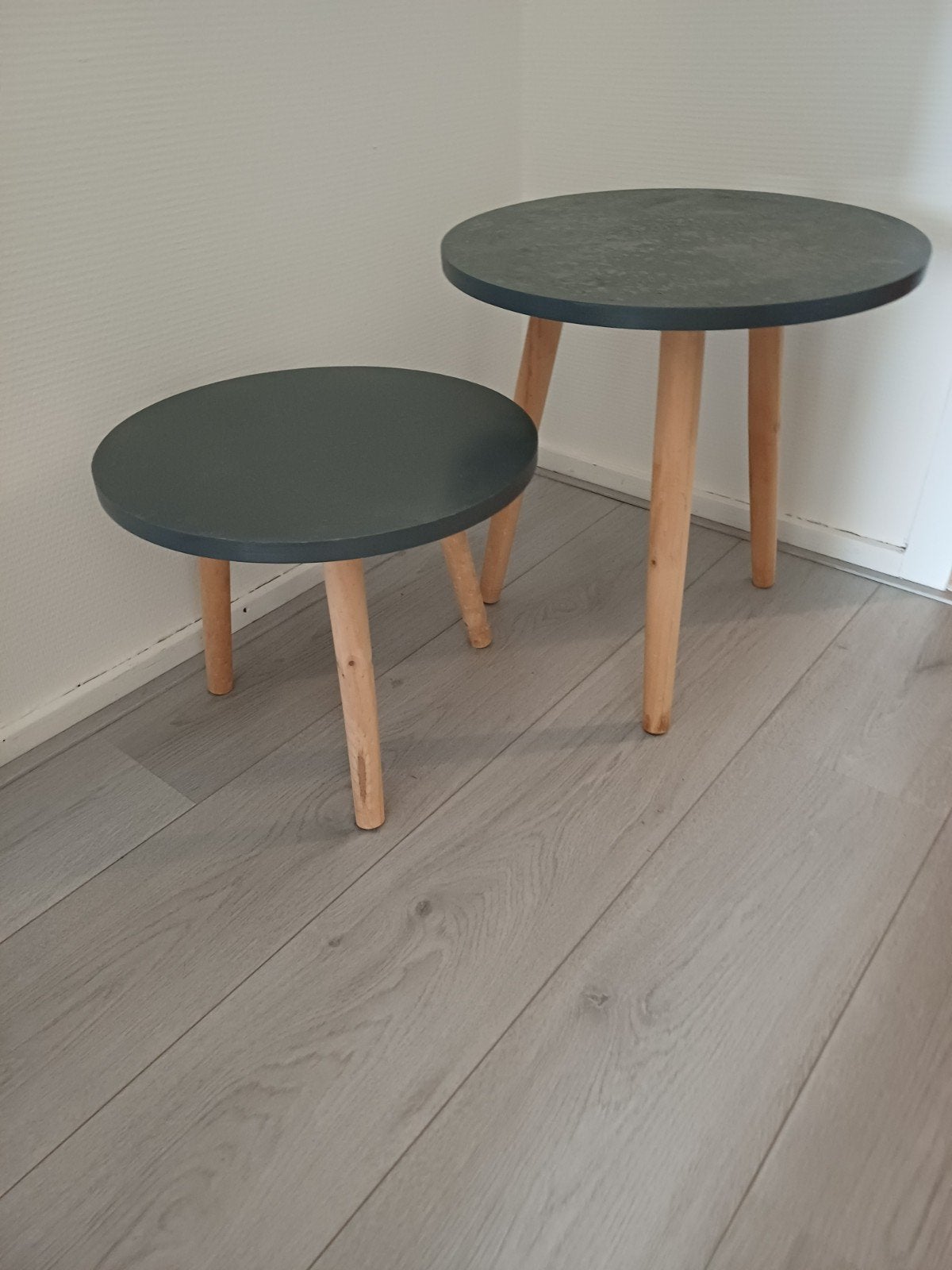 Set van 2 bijzettafeltjes, Ophalen, Minder dan 45 cm, Minder dan 55 cm, Gebruikt