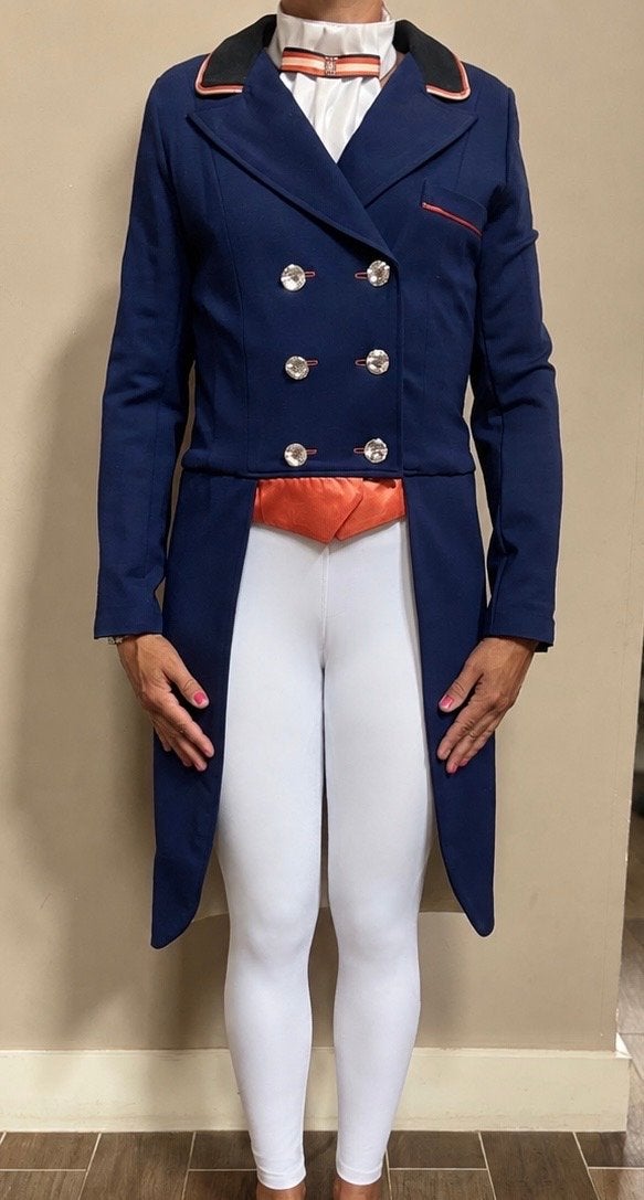 Nieuwe Horsewear Unique Slipjas - Marine met Oranje/Champagn, Ophalen of Verzenden, Nieuw, Maat 36 (S), Blauw