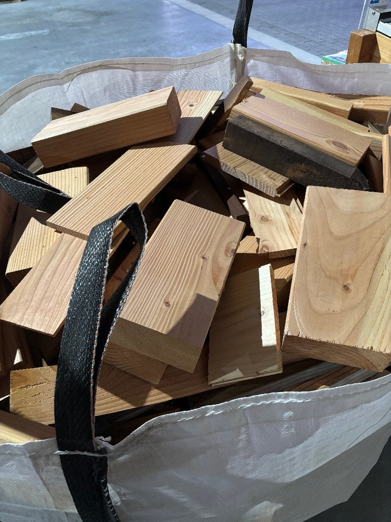 Big bag onbehandeld hout, Minder dan 3 m³, Ophalen, Overige houtsoorten, Blokken