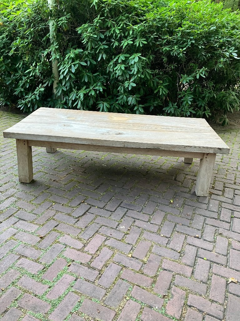 antieke teak lounge tafel met mooie restauratie, Tuin en Terras, Tuintafels, Ophalen, Nieuw, Rechthoekig, Teakhout