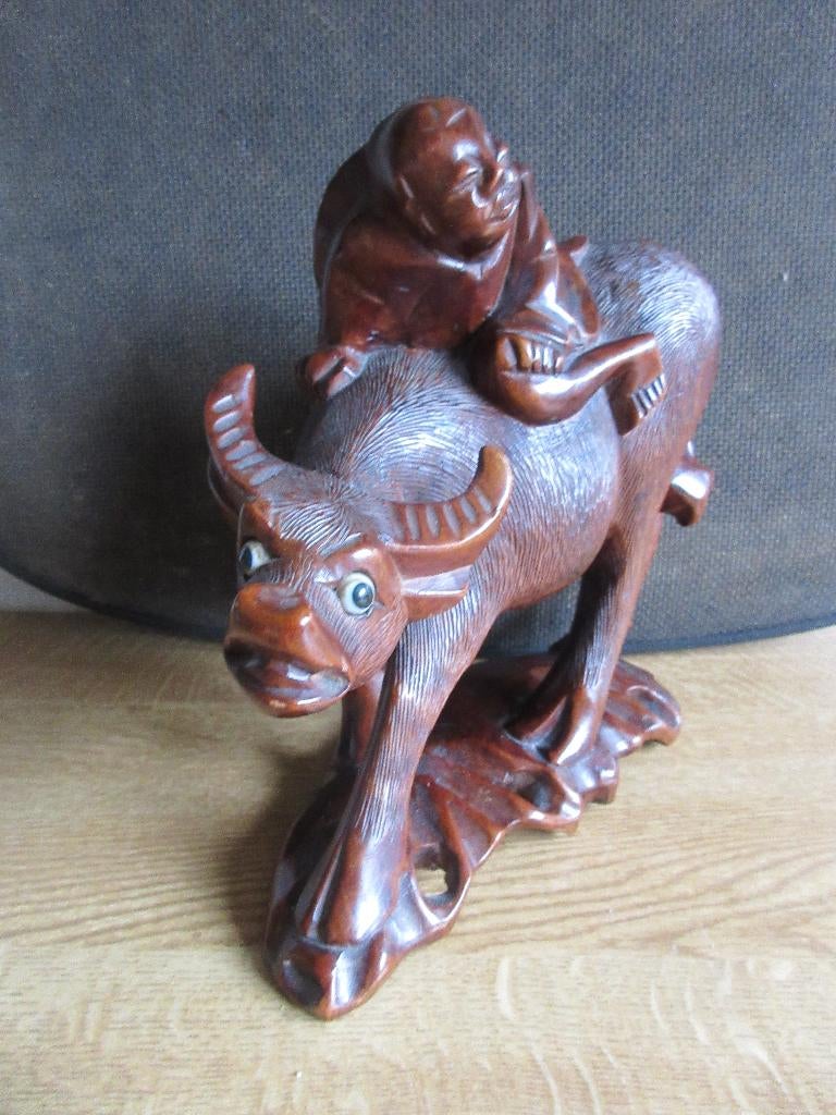 Waterbuffel buffel hout snijwerk karbouw, Ophalen of Verzenden