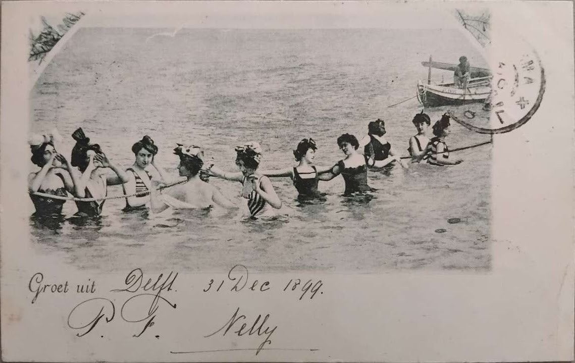 1899 – Delft naar Amsterdam (Zuid-Holland), Ophalen of Verzenden, Voor 1920, Gelopen, Zuid-Holland