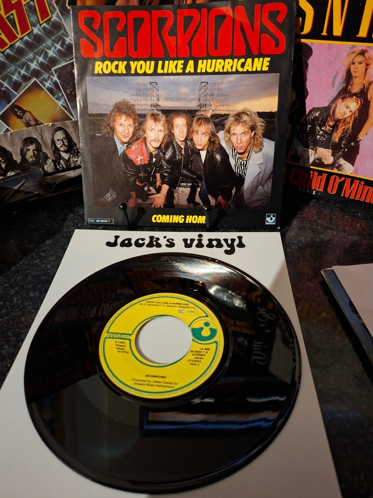 Scorpions - Rock You Like A Hurricane Vinyl Single 1987, 7 inch, 1980 - 1989, Ophalen of Verzenden, Fotohoes