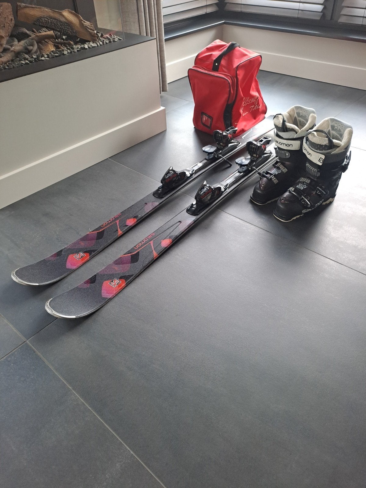 ski's en skischoenen dames, 140 tot 160 cm, Gebruikt, Skiën, Ski's