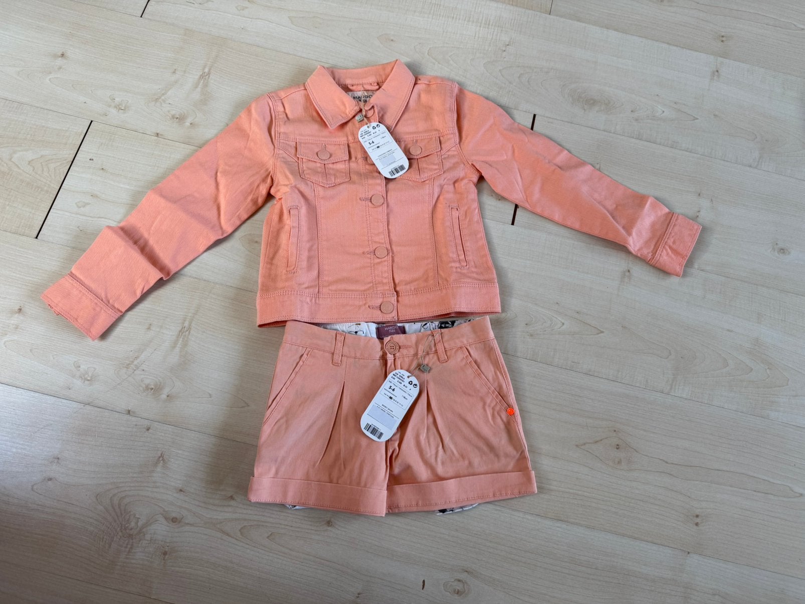 Spijkerjas en spijkerbroek, maat 118 nieuw, Ophalen, Zo goed als nieuw, Meisje, Broek