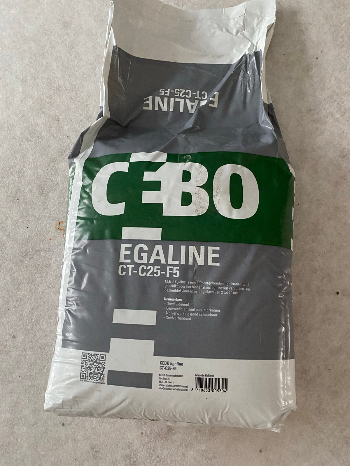 CEBO Egaline CT-C25-F5 - Cementgebonden egalisatiemortel, Ophalen, Nieuw, Overige materialen, Overige typen
