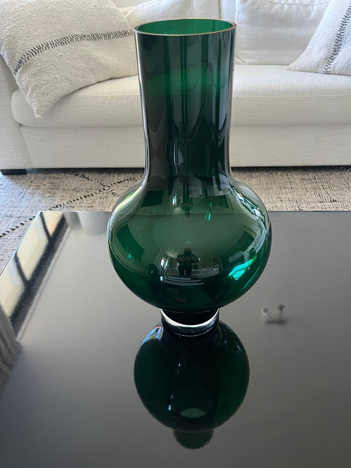 Decoratieve glazen vaas, Verzenden, Zo goed als nieuw, Glas