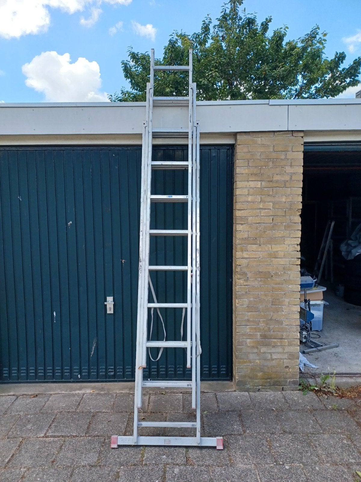 Aluminium 3x9 Sporten Ladder - Hymer Allzweckleiter, Doe-het-zelf en Verbouw, Ladders en Trappen, Ophalen, Gebruikt, 4 meter of meer