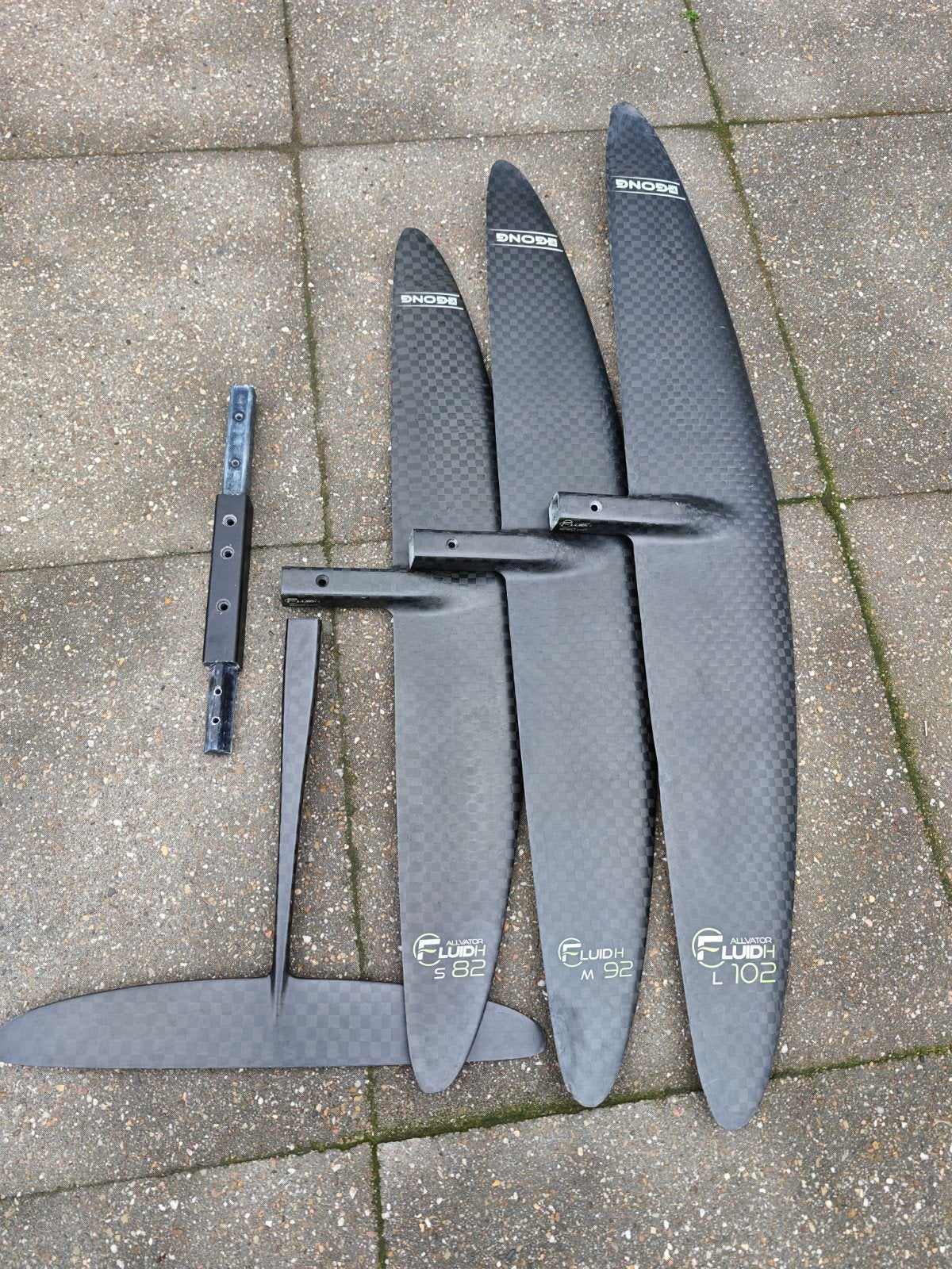 Gong Fluid H foils v2 L 1250/102, M 1000/92, S 800/82 set, Ophalen of Verzenden, Gebruikt