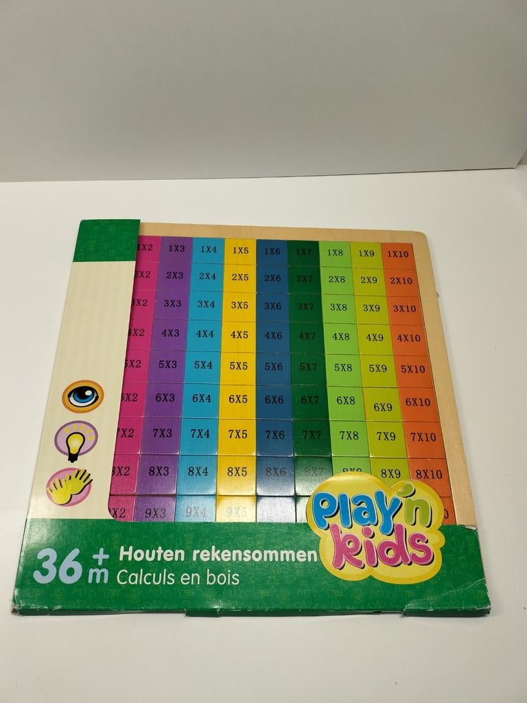 Houten rekensommen bord - Play n Kids (36m+), Ophalen of Verzenden, Gebruikt, Rekenen