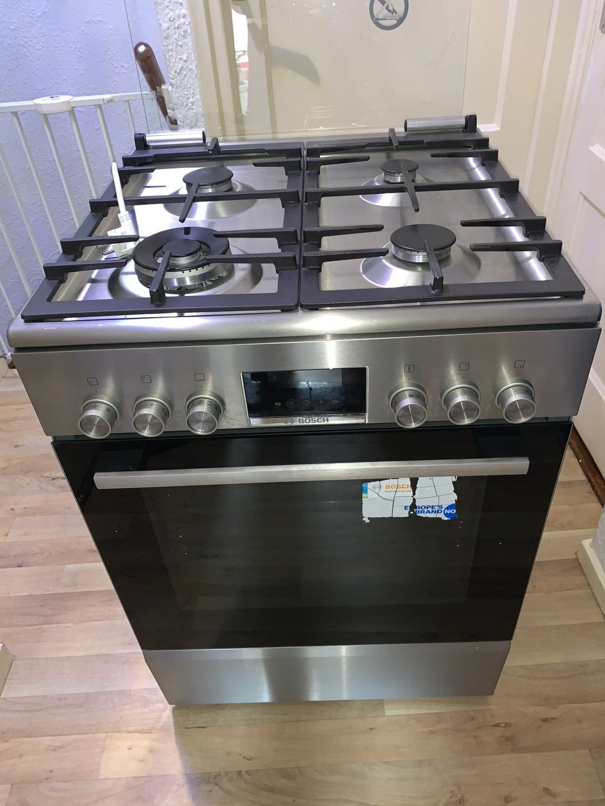 Weinig gebruikte Bosch gas / electrische oven, Ophalen, 4 kookzones, Zo goed als nieuw, Gas