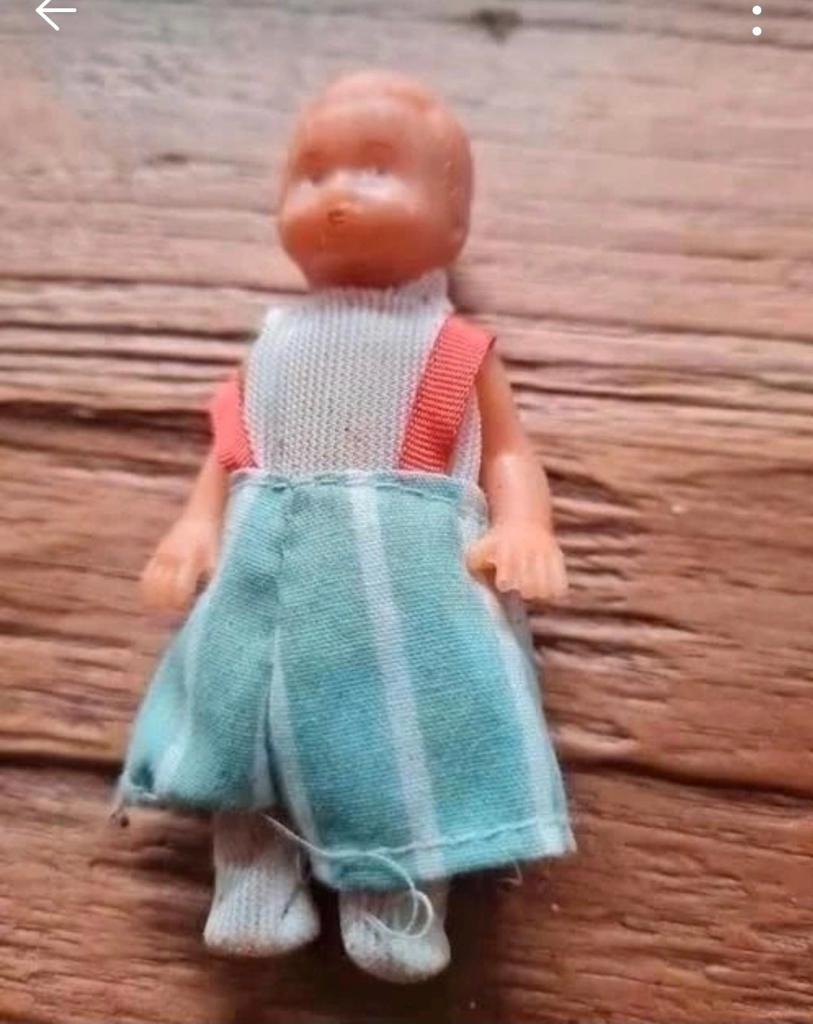 oud rubberen popje 7 cm, Ophalen of Verzenden, Zo goed als nieuw, Popje
